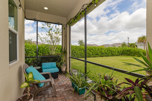 view of sunroom