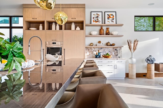 interior space featuring tile patterned flooring