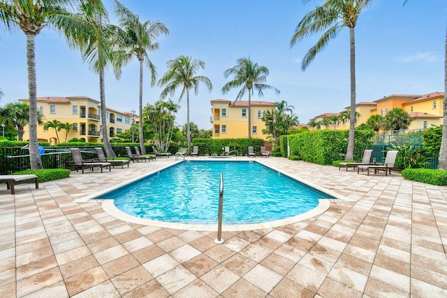 view of pool with a patio