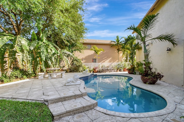 view of pool with a patio area