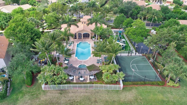 birds eye view of property