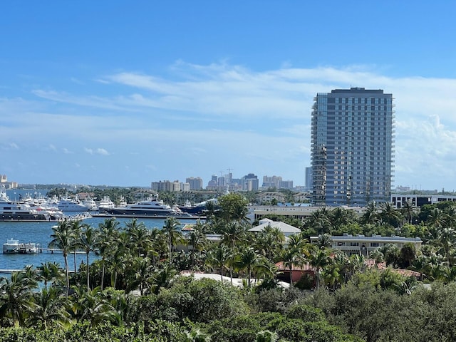 exterior space featuring a water view