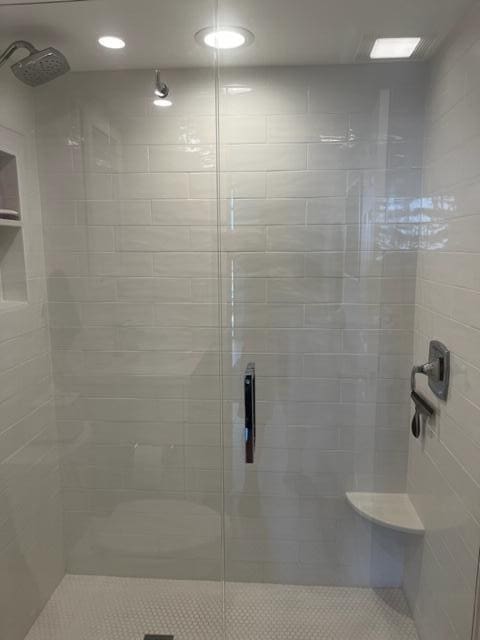 bathroom with walk in shower