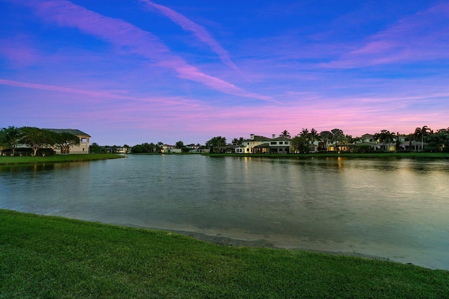 view of property view of water