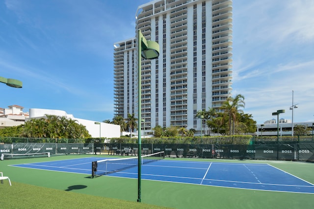 view of tennis court