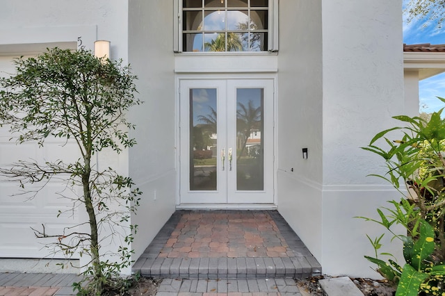 entrance to property with french doors