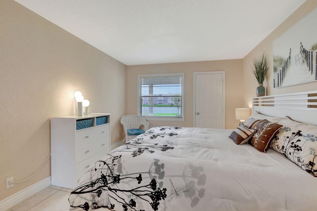 view of tiled bedroom