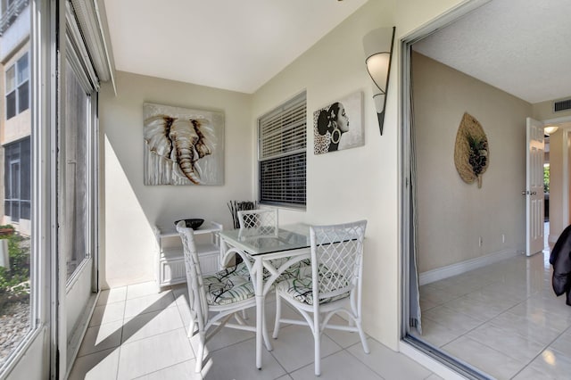 view of sunroom