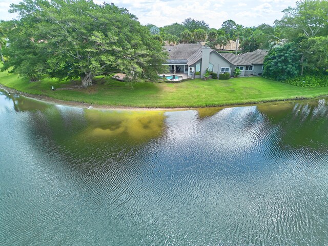 view of property view of water