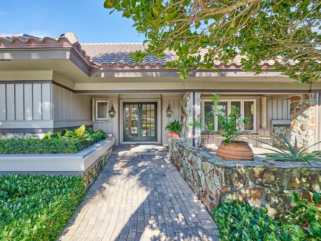 view of front of house featuring french doors