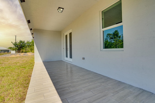 view of patio with french doors