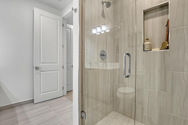 full bathroom with a stall shower