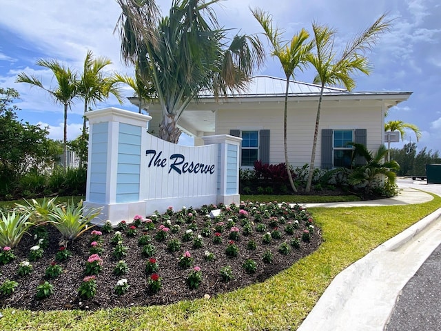 view of community sign