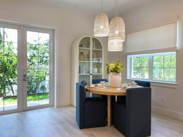 dining area featuring hardwood / wood-style floors