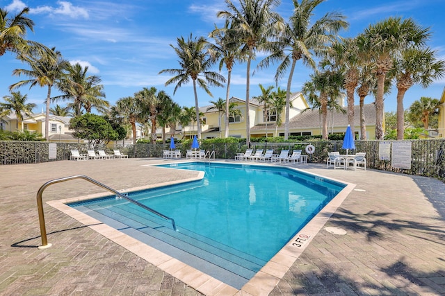 view of pool with a patio