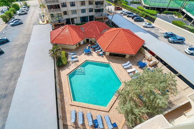 view of pool with a patio area