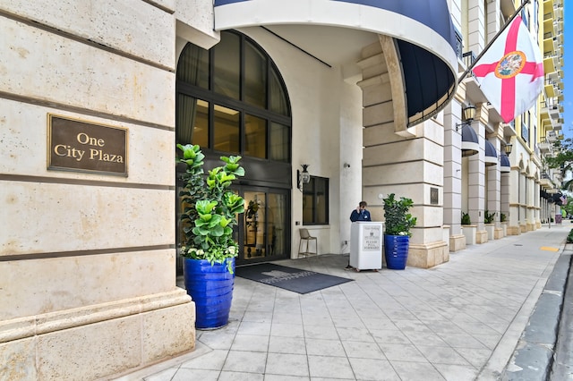 view of doorway to property