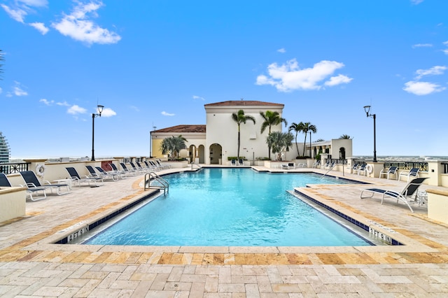 view of pool with a patio area