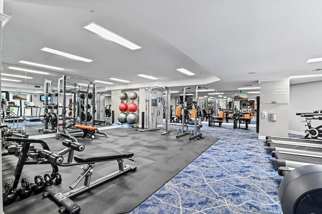 view of exercise room