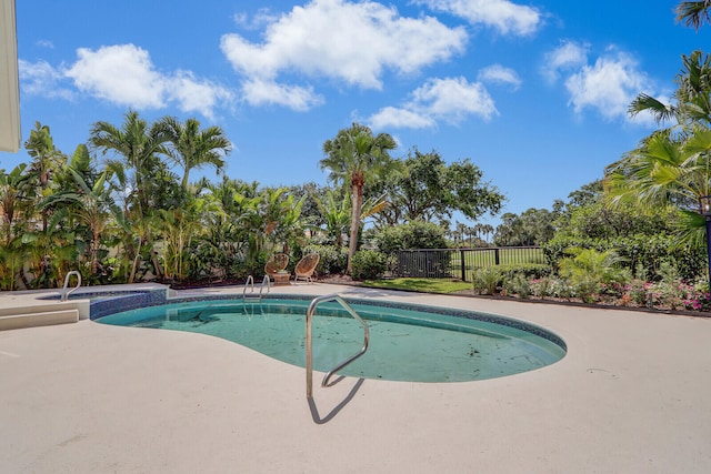 view of pool featuring a patio area