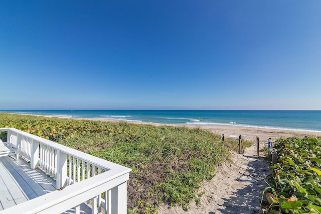 water view featuring a view of the beach