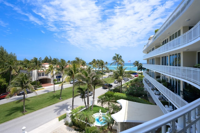 view of home's community featuring a water view