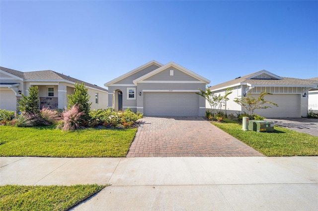 ranch-style home with a garage