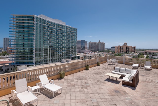 view of patio / terrace with an outdoor living space