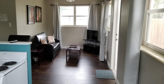 interior space featuring dark hardwood / wood-style floors