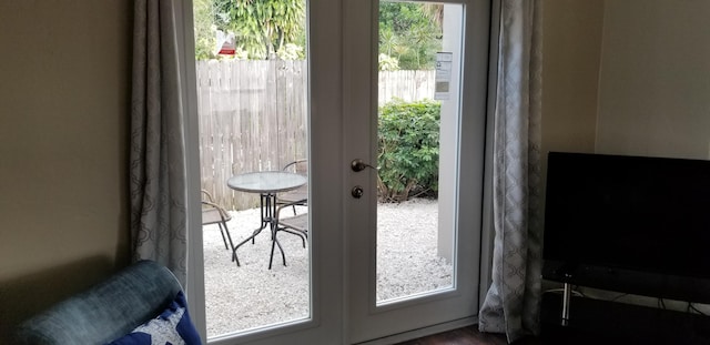 entryway with french doors