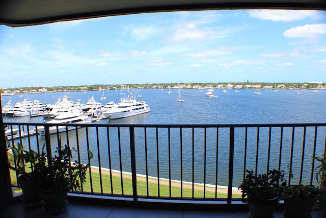 view of water feature