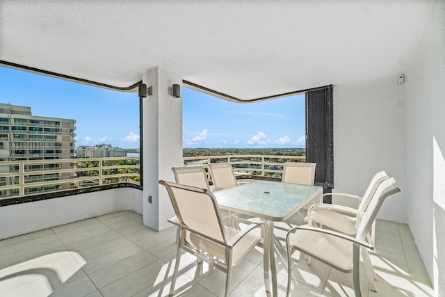 view of patio / terrace with a balcony