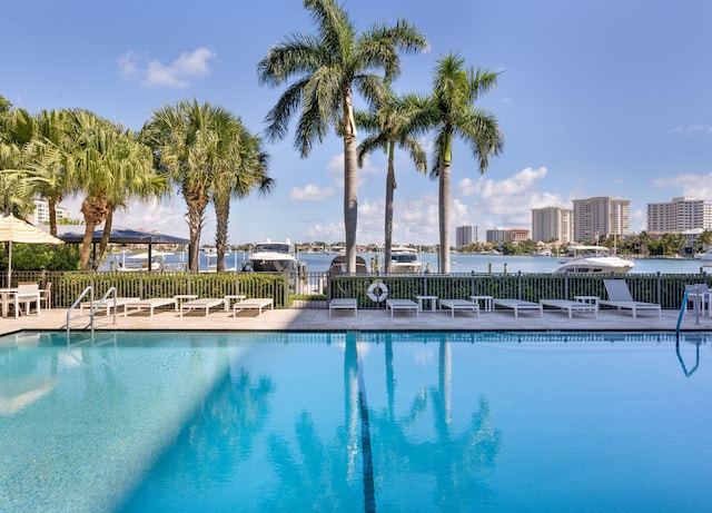 view of pool