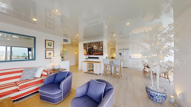 living room featuring wood-type flooring