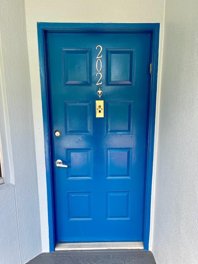 view of doorway to property