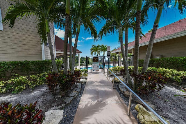 view of patio / terrace featuring a community pool