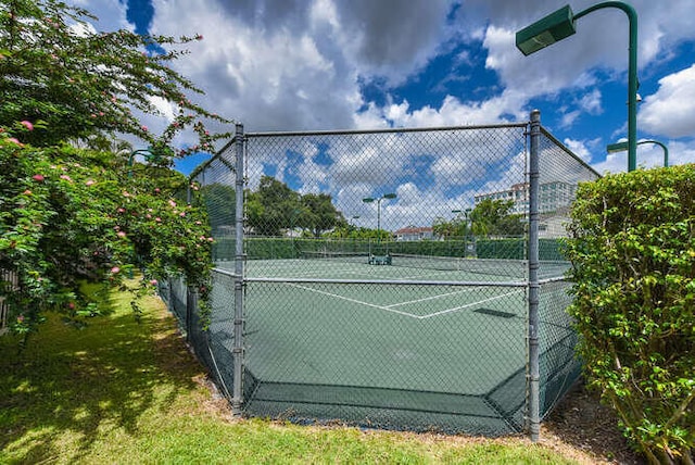 view of tennis court