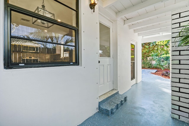 view of doorway to property