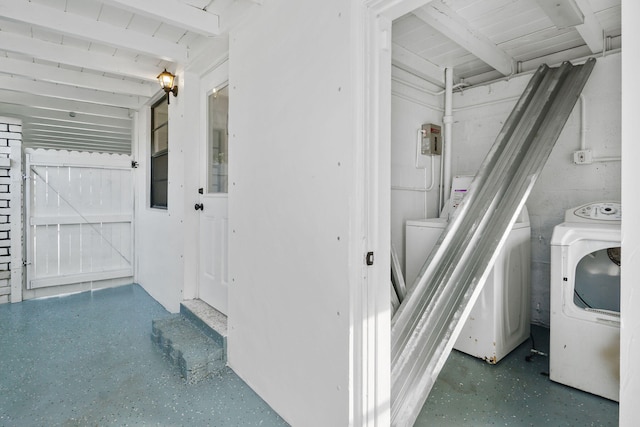 laundry area featuring washer and dryer