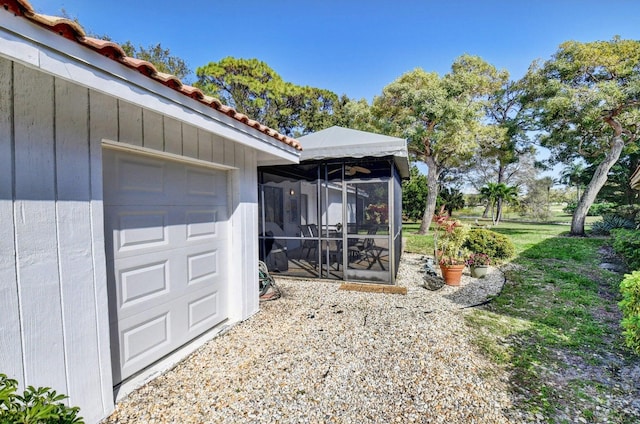 exterior space with a sunroom