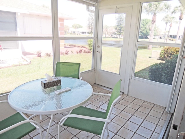 view of sunroom