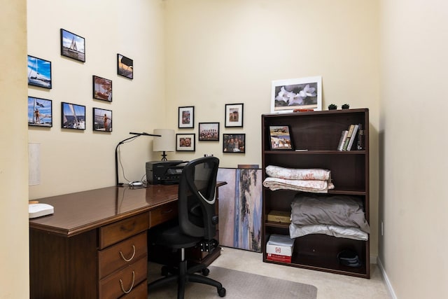 view of carpeted office