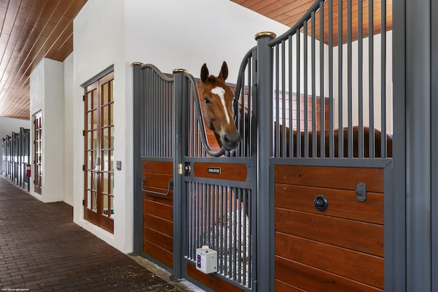 view of horse barn