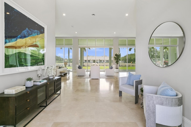 living room with a wealth of natural light