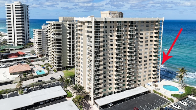 view of property featuring a water view