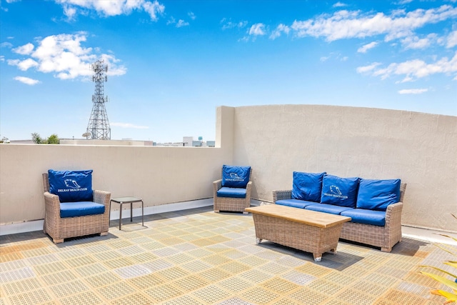 view of patio with an outdoor hangout area