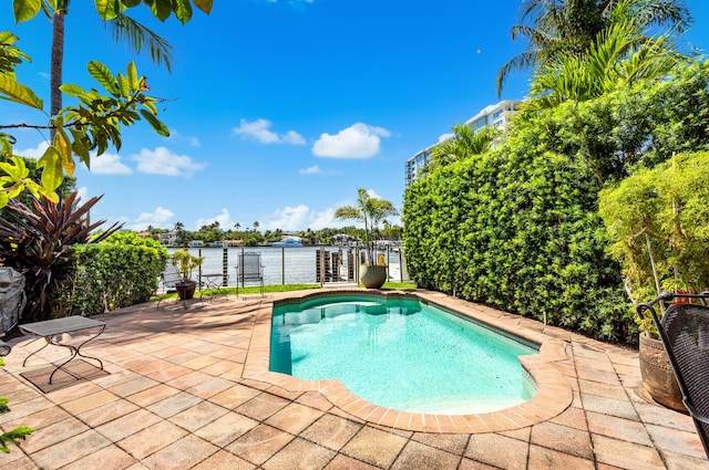 view of pool featuring a patio area