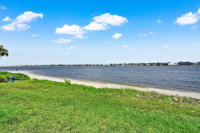 water view with a view of the beach