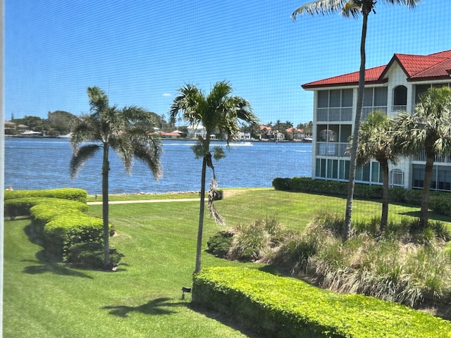 view of property view of water