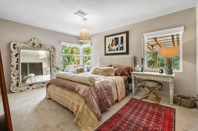 bedroom with carpet flooring